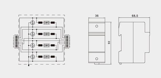 BR-POE-P Signaaloverspanningsafleider poe ethernet China data overspanningsbeveiliging cat 6 48v ethernet overspanningsbeveiliging apparaten