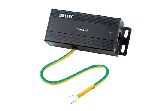 BR-POE-M Ethernet-aansluiting RJ45 Overspanningsbeveiliging Poe Ethernet Overspanningsbeveiliging Bliksemnetwerk POE Gigabit 1000 Mbps Rj45 Ethernet Outdoor Overspanningsbeveiliging Industriële Netwerkaansluiting Metalen Behuizing