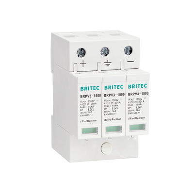 BRPV3-1000-5 T1 50kA DC 1000V 5kA Type 1+2 PV-overspanningsbeveiliging overspanningsafleider zonne-overspanningsbeveiligingsapparaat t1 t2 dc SPD fotovoltaïsche SPD's