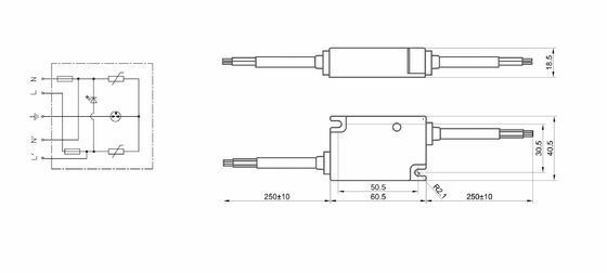BRLED-08ASC-10 Overspanningsbeveiligingen voor LED-bescherming 10kv spd led LED-buitenverlichting 275v led overspanningsbeveiliging