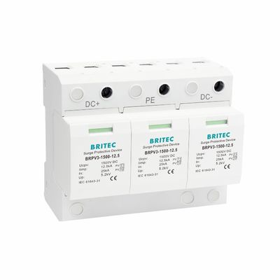 BRPV3-1500-12.5 DC SPD 12.5ka pv-overspanningsherstel 1500V DC SPD-overspanningsherstel t1 t2 dc
