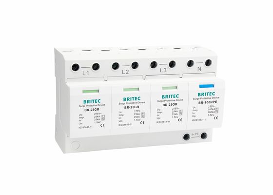 25KA Blikbescherming Overspanning Arrester Thermoplastisch Driefasige Overspanning Beschermer