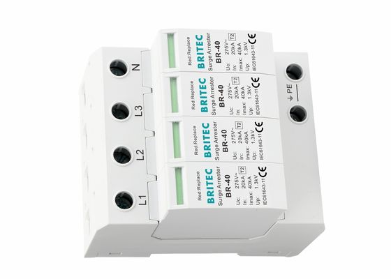 Type 2 overspanningsbeveiliging 4P 40kA overspanningsbeveiliger met betrouwbare prestaties