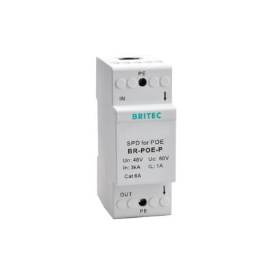 POE overspanningsbeveiliger met 5KA nominale stroom IP20-bescherming en stalen behuizing voor RJ45-netwerk overspanningsafleider POE Power Over Ethernet SPD