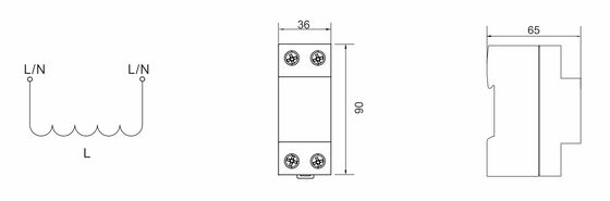 BRCI-63 63A Coördinatie inductor ontkoppeling inductiviteit Bliksemcoördinator