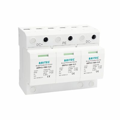 BRPV3-1500-6.25 PV Surge Arrestor Module 3 Beschermingsinrichting Type 1+2 PV-overspanningsbeschermer Zonne-energiesystemen spd 1500v dc t1 t2 Solar Dc Spd pv bliksemschermer Type 1+2 PV-overspanningsbeschermer
