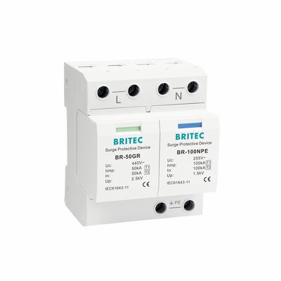 BR-50GR 3+1 OEM ODM Spark gap 50ka Overspanning Beschermingsapparaat Lage Spanning Elektrische Klasse 1 Overspanning Arrester type 1 spd Overspanning Beschermingsapparaat Type 1 SPD Lage Spanning LV Elektrisch distributienetwerk