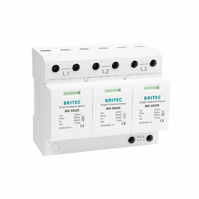 BR-50GR 3+1 OEM ODM Spark gap 50ka Overspanning Beschermingsapparaat Lage Spanning Elektrische Klasse 1 Overspanning Arrester type 1 spd Overspanning Beschermingsapparaat Type 1 SPD Lage Spanning LV Elektrisch distributienetwerk