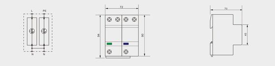 BR-50GR 440 1+1 overspanningsbeveiliging AC T1 overspanningsbeveiliging 440V vonkbrug spd