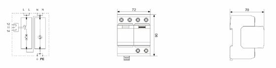 SPD-spanningsoverspanningsbeschermingsinrichting met IEC 61643-11-naleving