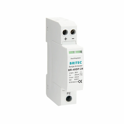 BR-40DP 48 Type 2 DC 48V SPD 40kA Spanningsbeschermingsapparaat met thermoplastisch UL94-V0 behuizing