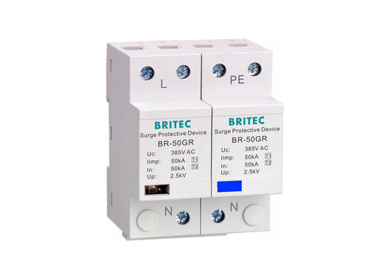 SPD-van de het Apparaten385v Bliksem van de Stroomstootbescherming de Schommelingsbeschermers 1p + NPE