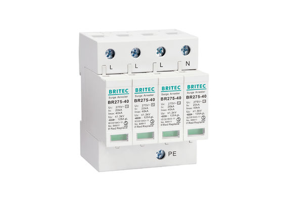40kA AC de Elektrofabrikant in drie stadia Plastic Thunder Arrester van SPD