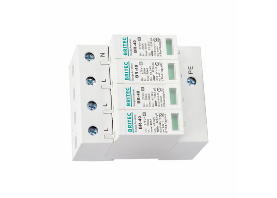 40kA 4P 275V Type 2 overspanningsbeveiliging SPD overspanningsafleider voor driefasensysteem TN-S