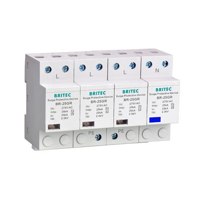 BR-25M 3P+1NPE 25kA T1+T2 Spanningsoverheersing B+C Lage Spanning 3 Fase Spanningsoverheersingsbeschermer