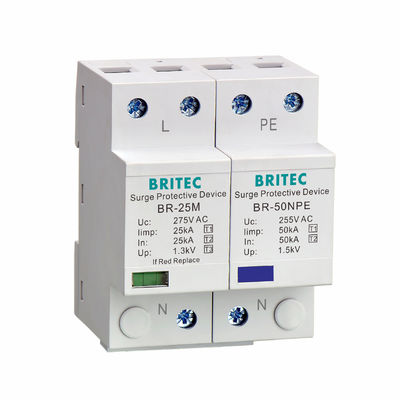 BR-25M 3P+1NPE 25kA T1+T2 Spanningsoverheersing B+C Lage Spanning 3 Fase Spanningsoverheersingsbeschermer