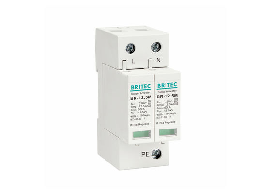 Eénfasig type 1 + 2 overspanningsbeschermingsapparaat 2P-pool Hoog prestatie