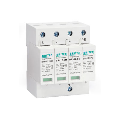 BR-12.5M 3P Type 1 12.5kA 3-fase overspanningsbeschermingsapparaat SPD Arrester 12.5ka overspanningsonderdrukker industrieel