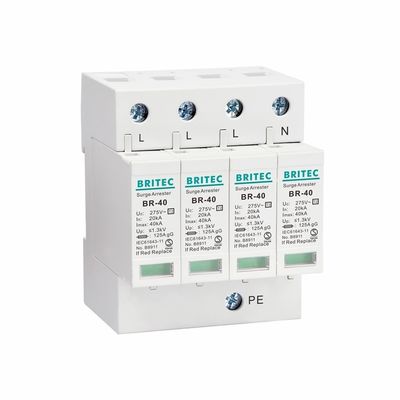 BR-40 3P Type 2 Overspanningsbeveiliging SPD T2 bliksembeveiliger bescherming 275v bliksembeveiliging Elektrische SPD