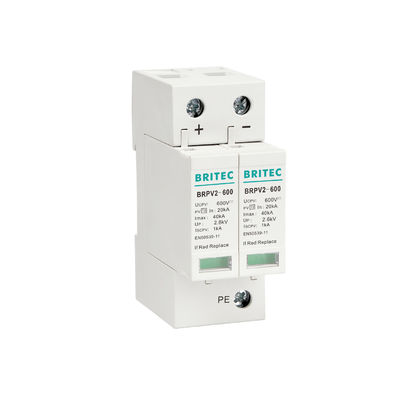 BRPV3-1000 1000V 40kA 3P DC Zonne-PV Overspanningsbeveiliging Overspanningsafleider Bliksembeveiliger