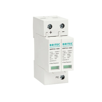 BRPV3-1000 1000V 40kA 3P DC Zonne-PV Overspanningsbeveiliging Overspanningsafleider Bliksembeveiliger
