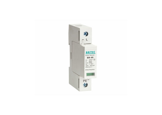 BRITEC 60kA Type 2 1P Overspanningsbeschermingsinrichting Bliksemhalter voor de stabiliteit van het energiesysteem