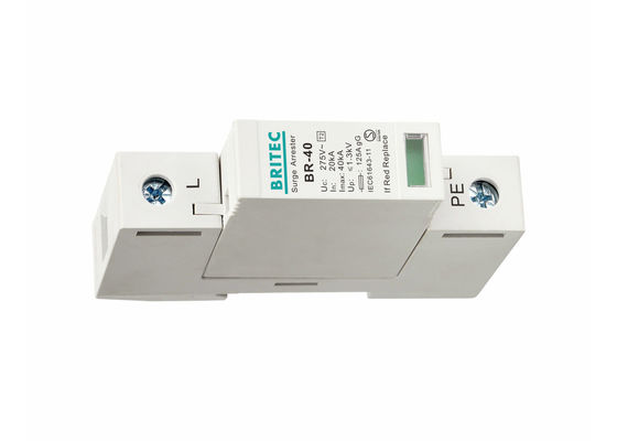 Van de de Bliksembeschermer DIN van SPD 40kA 1P van de het Spoor Antibliksem het Elektrische Systeem IEC61643