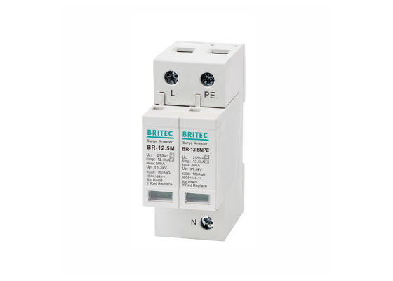 Klasse B + C Blitzschutter 12,5kA Iimp 275V AC T1 + T2 Blitzschutter SPD