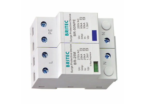 25kA B + C Serie Overspanningsbeveiliging SPD Overspanningsonderdrukker voor Laagspanning AC Voeding Bliksembeveiliging