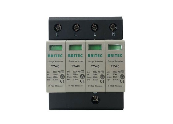 AC 4P Surge Suppressor 40KA Surge Protection House Bliksembeschermingsarrest
