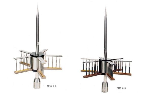 Roestvrij staal 304 bliksemafleider bliksembeveiliger met vroege stroomontlading voor bliksembeveiliging van hoogbouw