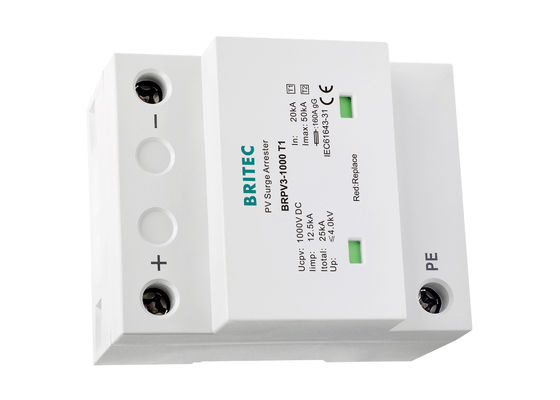 Klasse I Klasse II de Schommelingsremhaak van SPD PV voor Photovoltaic Systemen 12.5kA 10/350us