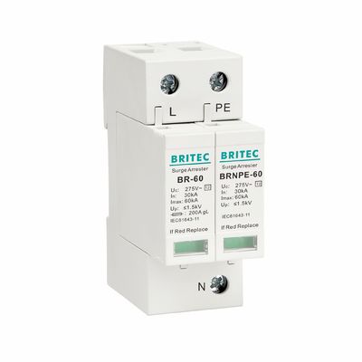 BR275-60 2P 2P ac SPD 60kA 2P Eenfasig overspanningsbeveiligingsapparaat (SPD) Overspanningsafleider overspanningsbeveiligingsapparaat