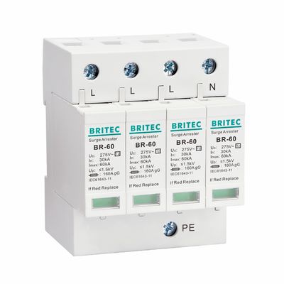 BR275-60 2P 2P ac SPD 60kA 2P Eenfasig overspanningsbeveiligingsapparaat (SPD) Overspanningsafleider overspanningsbeveiligingsapparaat