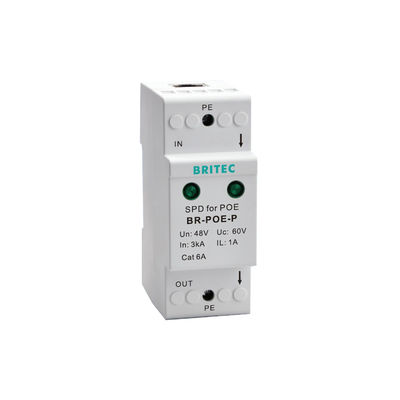 BR-POE-M RJ45 POE Ethernet-apparaten voor gegevensoverspanningsbeveiliging poe bliksembeveiliging netwerk POE power rj45 overspanningsbeveiliging NET 6 POE overspanningsbeveiligers 