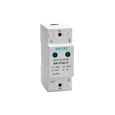 RJ45 POE Ethernet Data Surge Protection Devices SPD 48V Netwerkopwarmingsbeveiliging