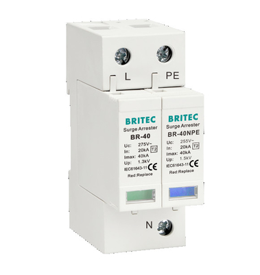Het Type van SPD van br-40 1P+1 AC - 2 SPD van de het Apparaten Rem40ka Singel Fase van de Schommelingsbescherming