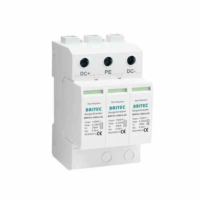 thermoplastische UL94-V0 PV-overspanningshinder type 1+2 bliksembeschermingsinrichting