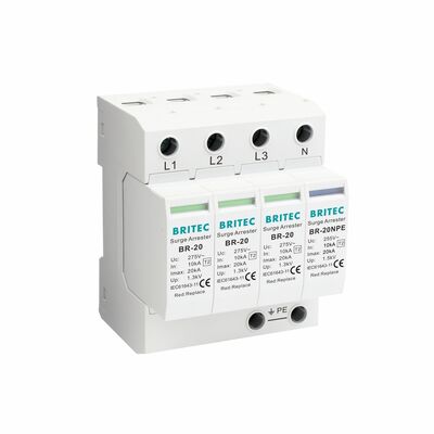 BR-20 3+1 Type 2 Overspanningsbeschermer OEM 20KA Overspanningsbeschermer Elektronische overspanningsbescherming Overspanningsbeschermer Bliksem