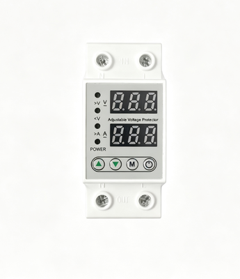 BROU03-63 63A Nominale werkstroom boven spanning Beschermingsinrichting AC 220V40A 63A 230V Digitaal spanningsbeschermer Din Rail Verstelbaar Spanningsbeschermer