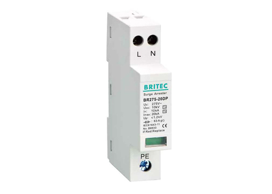 Van de Klassend 20kA van CEI 61643-11 Type van de Schommelings Beschermend Apparaat 3 SPD 10kV